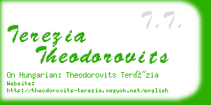 terezia theodorovits business card